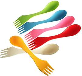 12 Stück 3 In 1 Löffel Gabelmesser Besteck Set,