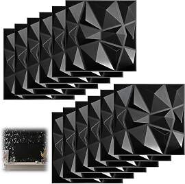 12 Stück 3D Wandpaneele Selbstklebend Steinoptik, 