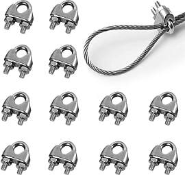 12 Stück drahtseilklemme 4mm,edelstahl