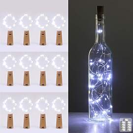 (12 Stück)Flaschenlicht Batterie,kolpop 2m 20 LED 
