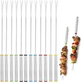 12 Stück Fonduegabeln Edelstahl Set 24cm mit