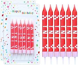 12 Stück Pixel Kerze, Gaming Themen