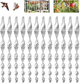 12 Stück Reflektierende Vogelschreck, Windspirale 