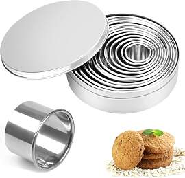 12 Stück Runde Ausstechformen, Ringe