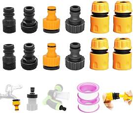 12 Stück Schlauchanschluss Set 1 Zoll 1/2 Zoll