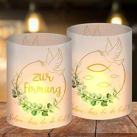 12 Stück Windlicht Tischdeko Firmung, Firmung