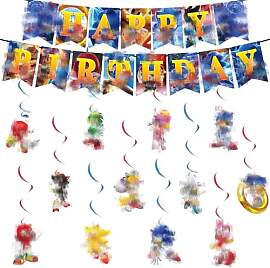 12 Stücke Geburtstagsparty Deko Geburtstag Banner 