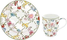 12 teiliges Kaffeeset GARDEN DREAMS weiß mit