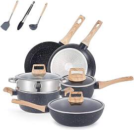 12 Teiliges Topfset Induktion Kochset: