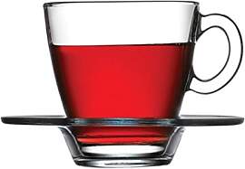 12 tlg Teeglas mit Unterteller Capuccino Glas