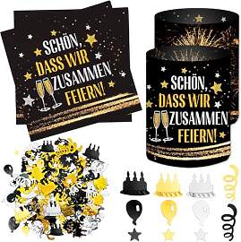 12 Windlicht Tischdeko + 20 Stück Servietten