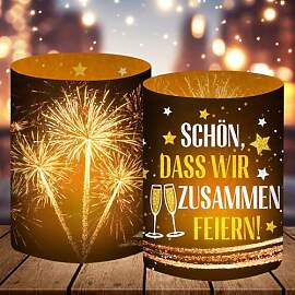 12 Windlicht Tischdeko, Deko Geburtstag Mann