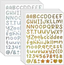1356 Stücke/12 Blätter Glitzer Buchstaben