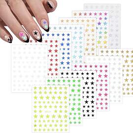 13 Blatt Nagelsticker Sterne Stern-Nagelaufkleber