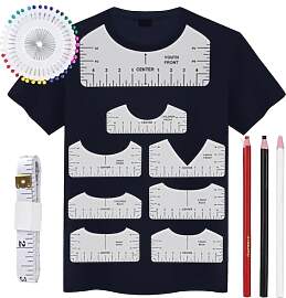 13 Stück T-Shirt Ausrichtungslineal, T-Shirt