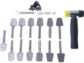 13-teiliges Edelstahl-Bumpkey-Set mit Hammer,