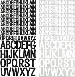 16 Blätter 832 Stück Buchstaben Aufkleber,