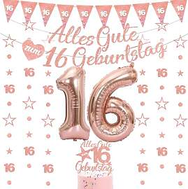16 Geburtstag MäDchen Deko Set - 12 StüCk