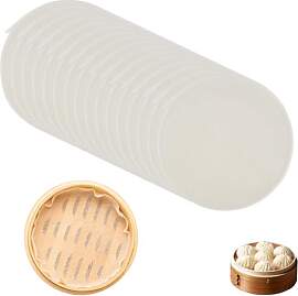 16PCS Runde Steamer Pad, Für Bambus Dampfgarer