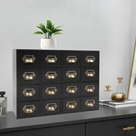 16-Schubladenschrank, Medizinschrank aus Holz mit