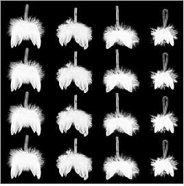 16 Stück Engelsflügel Christbaumschmuck