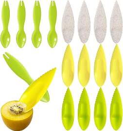 16 Stück Kiwi Kunststoff Löffel,Kiwilöffel Kiwi 