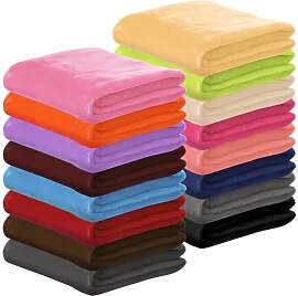 16 Stück Kuscheldecke Flauschig Set, 80 x 60 cm