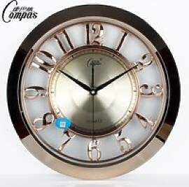 16-zoll Große Wanduhr Vintage Stille Luxus Gold