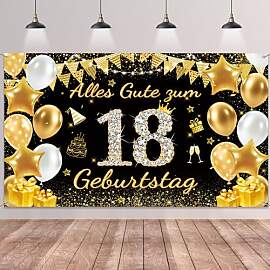 18. Geburtstag Deko Banner Mädchen Jungen -