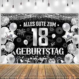 18. Geburtstag Deko Banner Mädchen Jungen -