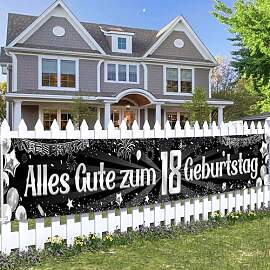 18. Geburtstag Deko Banner Mädchen Jungen -