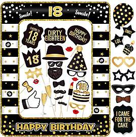 18 Geburtstag Fotobox Accessoires 34 Stück