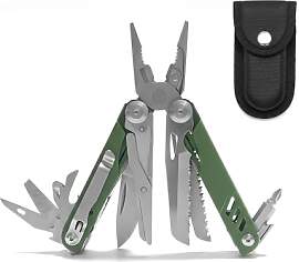 18-in-1-Multitool mit Klinge aus Edelstahl, ein