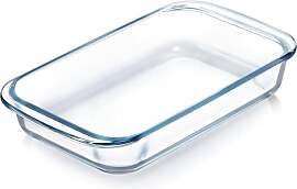 1.8L Auflaufform Groß,Glas Ofenform mit Griffen,