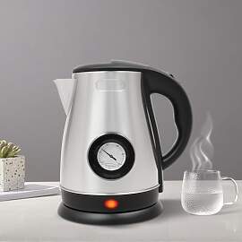 1.8L Edelstahl Wasserkocher mit Temperaturanzeige, 