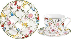18 teiliges Kaffeeset GARDEN DREAMS weiß mit