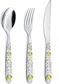 18 tlg. Besteckset FLEURS ET CITRONS Zitronen