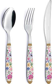 18tlg. Besteckset MON AMOUR Herzen und Blumen