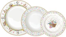 18 tlg. Tafelservice SPRING BLOOM Ostern mit