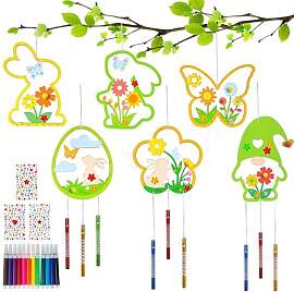18x Osterdeko Windspiel Bastelset Ostergeschenke