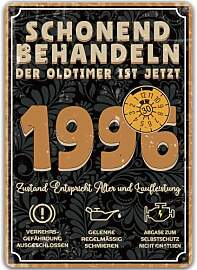 1996 Geschenk 30 Geburtstag Mann, Blechschild