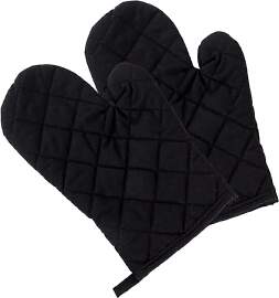 1 Paar Ofenhandschuhe Schwarz,Topflappen