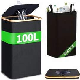 1 Set 100L Großer Abfalleimer mit Deckel aus