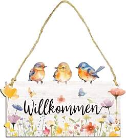 1 Stück Willkommensschild Türschild,