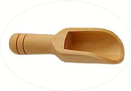 1 x braune Mini-Holzlöffel, kleiner