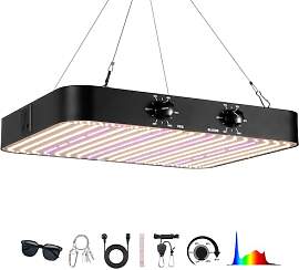 2000W LED Pflanzenlampe, Zweifach Dimmender VEG