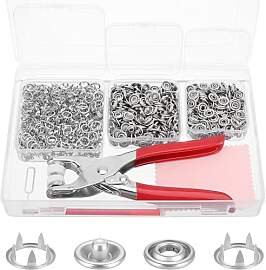 200 Sets Druckknöpfe-Set, 9,5 mm, Druckknopf-Set