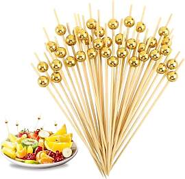 200 Stück Cocktailspieße Naturholzspieße mit