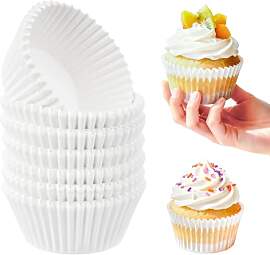 200 Stück Muffinförmchen Papier（Weiss）,