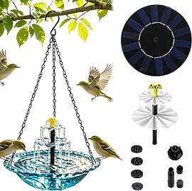 2026 Neues Solar-Vogelbad mit Springbrunnen zum